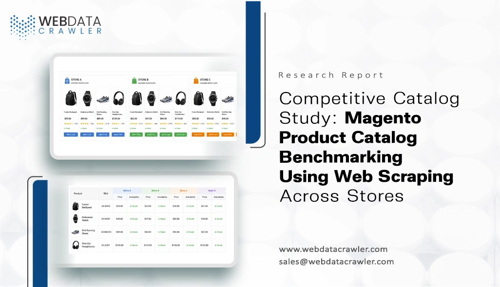 Competitive Catalog Study: Magento Product Catalog Benchmarking Using Web Scraping Across Stores