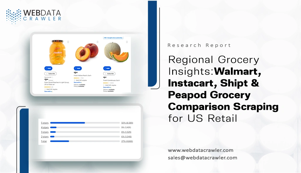 Regional Grocery Insights: Walmart, Instacart, Shipt & Peapod Grocery Comparison Scraping for US Retail