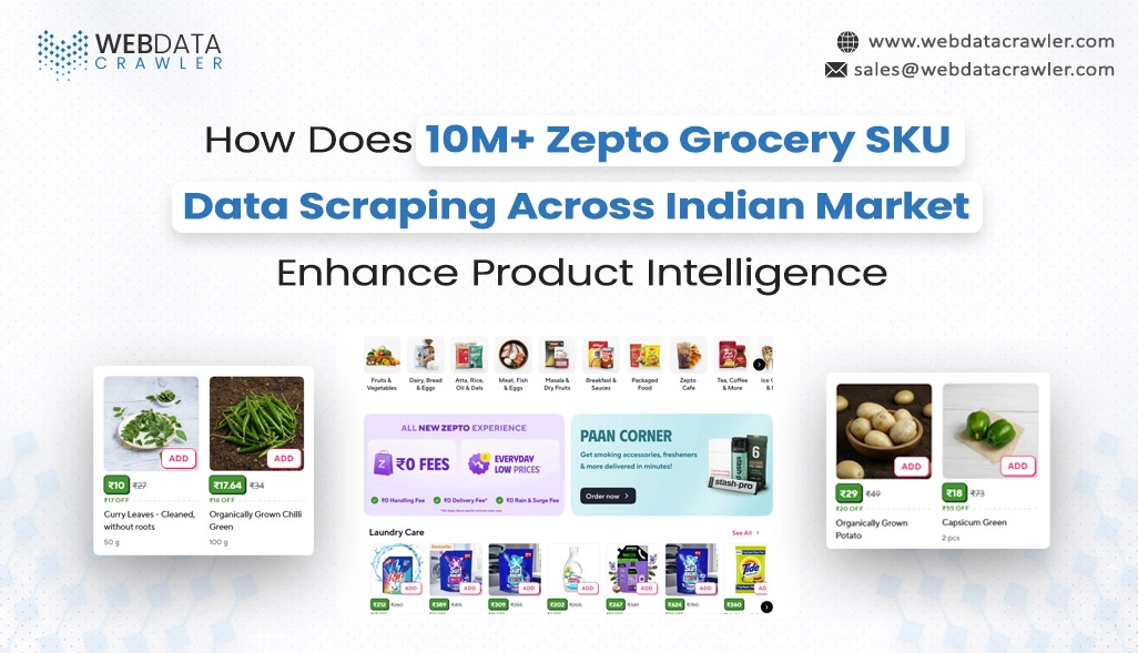 10M+ Zepto Grocery SKU Data Scraping Across Indian Market