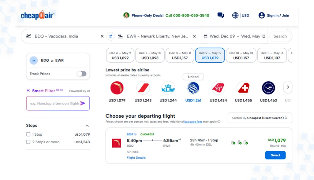 Historical comparisons revealing long-term airfare behavior trends