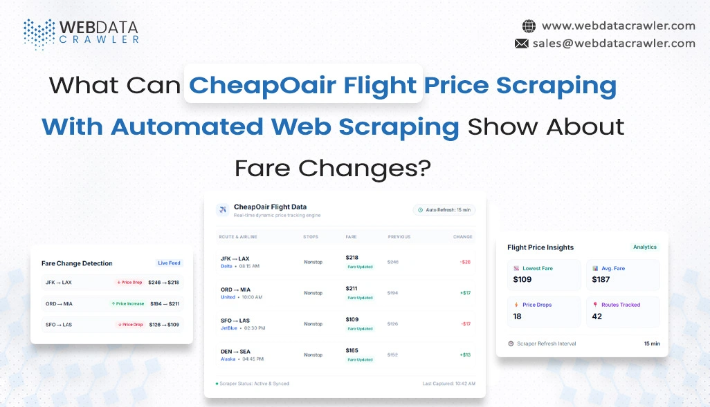 CheapOair Flight Price Scraping With Automated Web Scraping