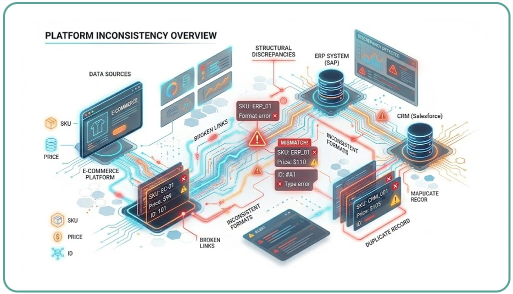 Understanding Structural Inconsistencies Across Multi-Platform Product Data Sources
