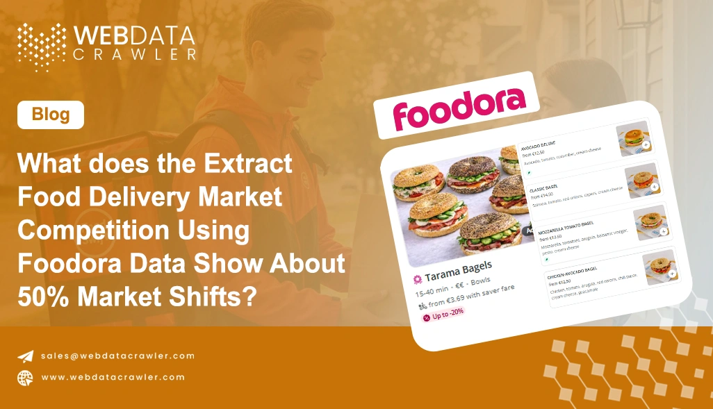 What does the Extract Food Delivery Market Competition Using Foodora Data Show About 50% Market Shifts?