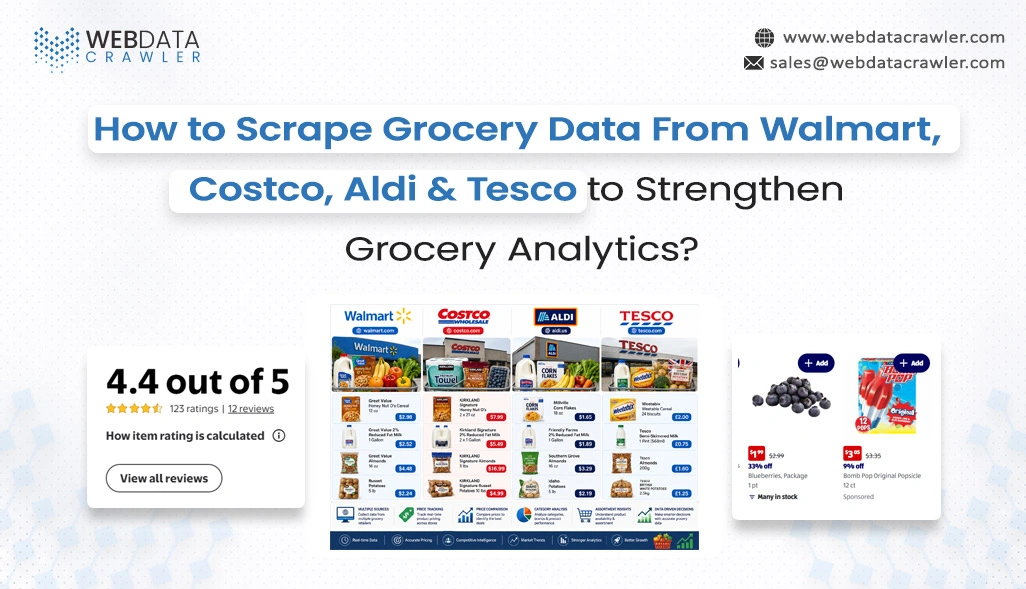 How to Scrape Grocery Data From Walmart, Costco, Aldi & Tesco to Strengthen Grocery Analytics?