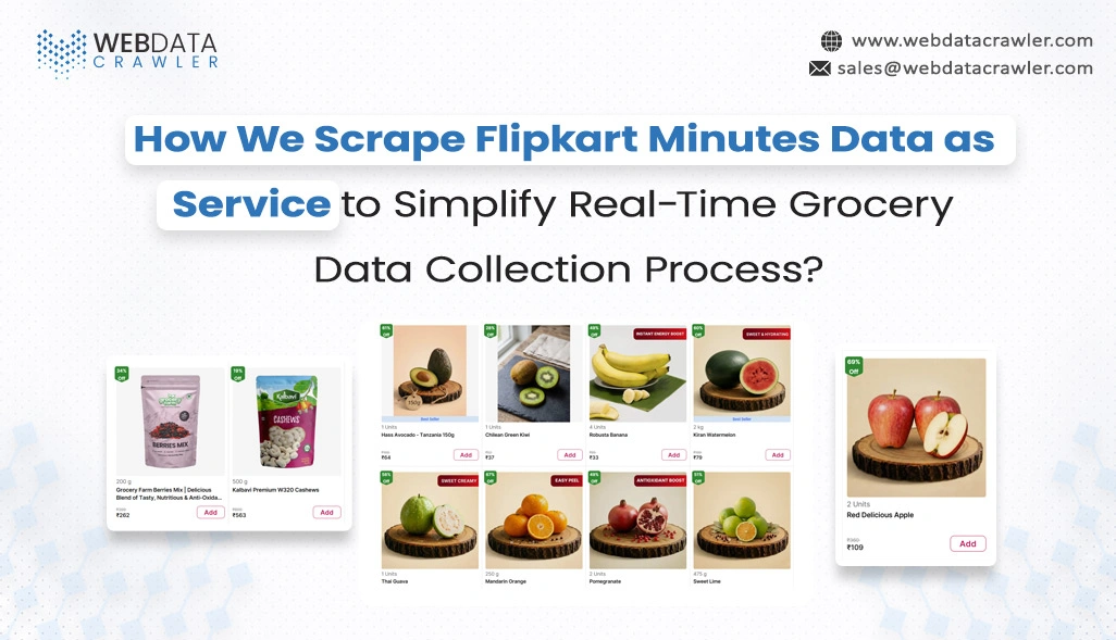 How We Scrape Flipkart Minutes Data as Service to Simplify Real-Time Grocery Data Collection Process?