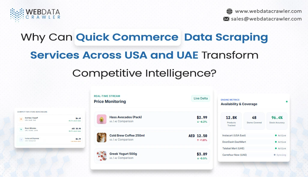 Quick Commerce Data Scraping Services Across USA and UAE