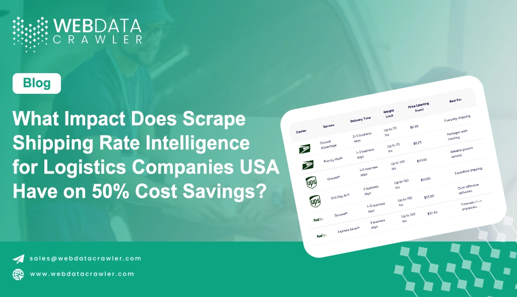 What Impact Does Scrape Shipping Rate Intelligence for Logistics Companies USA Have on 50% Cost Savings?
