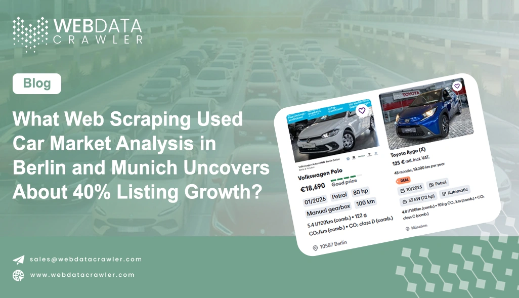 What Web Scraping Used Car Market Analysis in Berlin and Munich Uncovers About 40% Listing Growth?