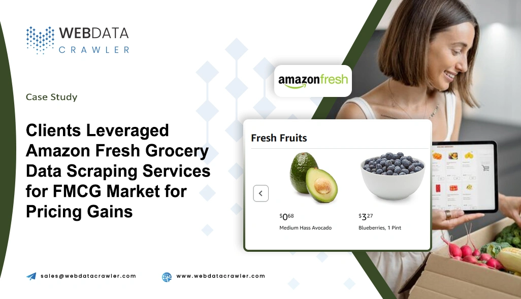 Clients Leveraged Amazon Fresh Grocery Data Scraping Services for FMCG Market for Pricing Gains