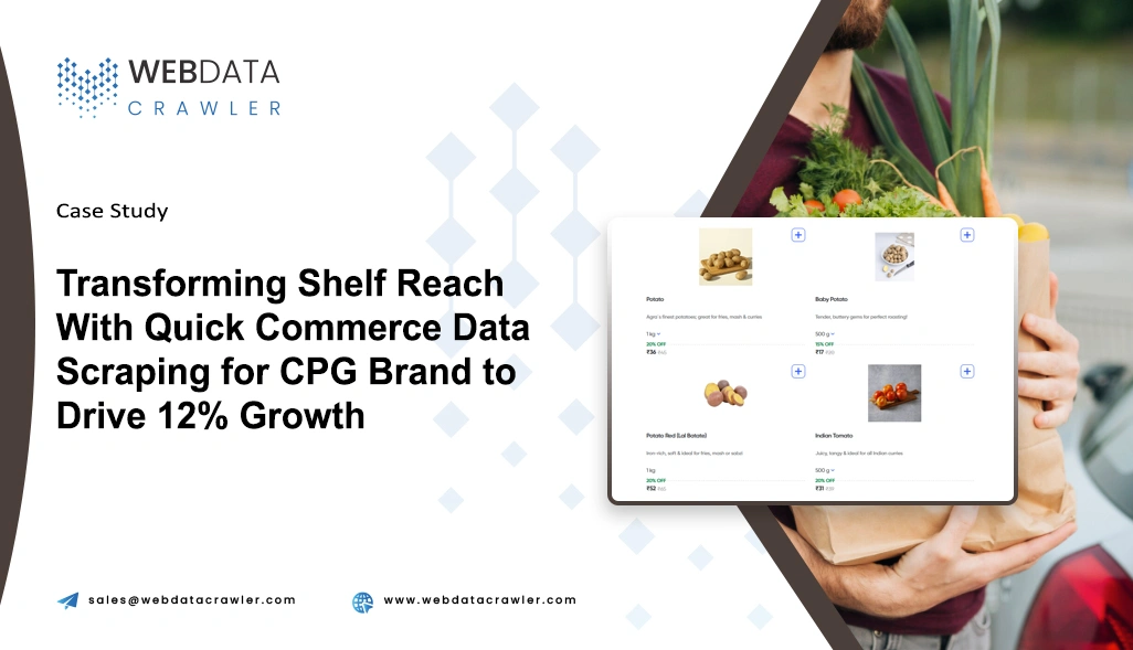 Transforming Shelf Reach With Quick Commerce Data Scraping for CPG Brand to Drive 12% Growth
